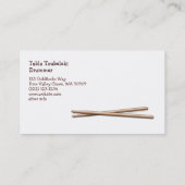 Drumsticks Drummer-template voor visitekaartjes (Achterkant)