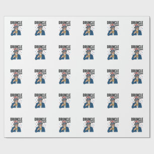 Druncle Sam Grappige Patriottische Bier Vector Ont Cadeaupapier