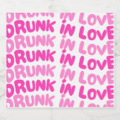 Drunin in Love Champagne Étiquette bouteille (Étiquettes simples)