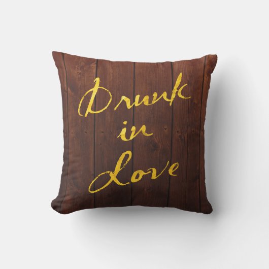 Drunin in Love Gold & Wood Coussin extérieur (Recto)