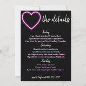 Drunin in Love Neon Bachelorette Invitation (Dos)