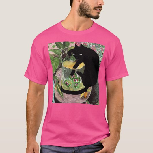 Drunk cat Dunk retro T-shirt (Voorkant)