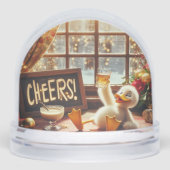 Drunk Duck Christmas Snow Globe Sneeuwbol (Voorkant)