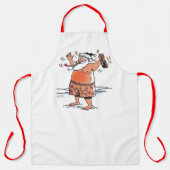 Drunk Père Noël homme chef tablier (Recto)