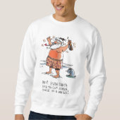 Drunk Père Noël sweatshirt blanc (Devant)