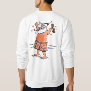 Drunk Père Noël sweatshirt blanc retour
