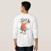 Drunk Père Noël sweatshirt blanc retour (Dos entier)