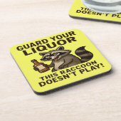 Drunk Raccoon Bier Onderzetter (Linkerzijde)