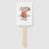 Drunk Santa rectangle hand fans Handwaaier (Achterkant)