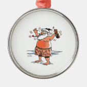 Drunk Santa round premium ornament (Voorkant)