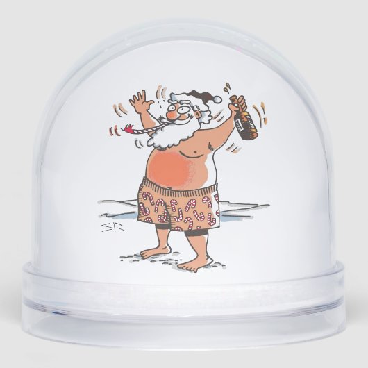 Drunk Santa snow globe (Avant)
