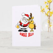 Drunk Santa With Drunk Deer Bingle Jells Kaart (Gele Bloem)