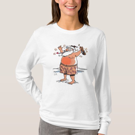 Drunk Santa women white long sleeve T-shirt (Devant)