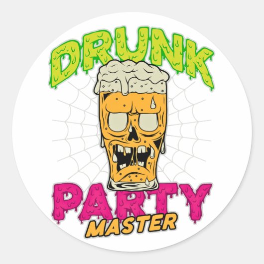Drunk Zombie Sticker (Voorkant)