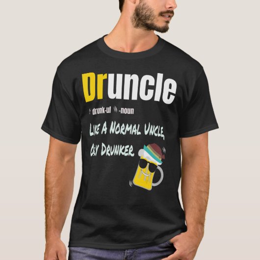 Drunkel als een normale oom alleen maar Drunker Fu T-shirt (Voorkant)