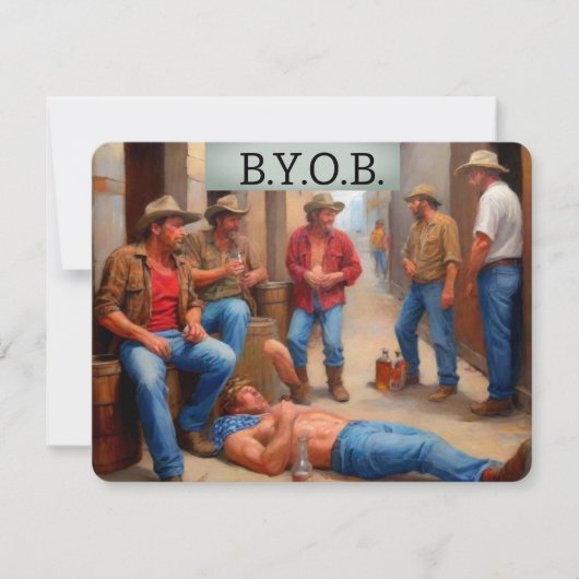 Drunken Cowboys BYOB Kaart (Voorkant)