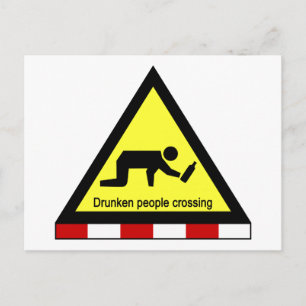 Drunken mensen die ⚠ Thaise ⚠ kruisen Briefkaart