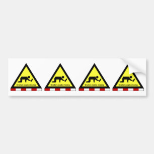 Drunken mensen die ⚠ Thaise ⚠ kruisen Bumpersticker