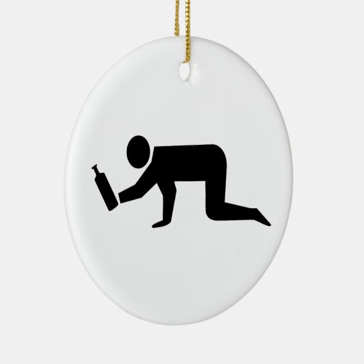 Drunken Mensen Keramisch Ornament (Rechts)