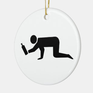 Drunken Mensen Keramisch Ornament