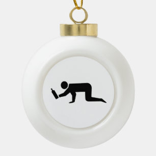 Drunken Mensen Keramische Bal Ornament