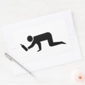 Drunken Mensen Rechthoekige Sticker (Envelop)