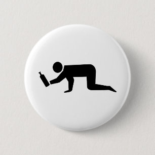 Drunken Mensen Ronde Button 5,7 Cm