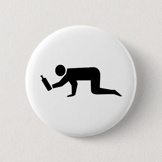 Drunken Mensen Ronde Button 5,7 Cm (Voorkant)