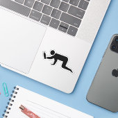 Drunken Mensen Sticker (Laptop met iPhone)