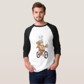 Drunken Monkey Riding Bicycle T-shirt (Voorkant volledig)