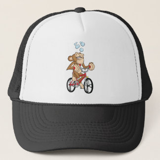 Drunken Monkey Riding Bicycle Trucker Pet