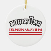 Drunken Muay Thai Keramisch Ornament (Voorkant)