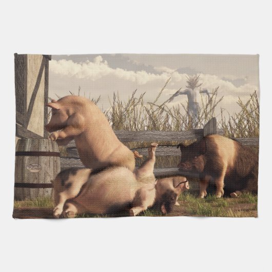 Drunken Pigs Theedoek (Horizontaal)