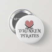 Drunken Pirate Love Ronde Button 5,7 Cm (Voorkant /achterkant)