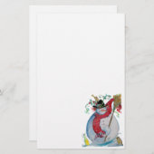 DRUNKEN SNOWMAN BRIEFPAPIER (Voorkant / Achterkant)