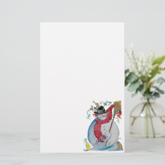 DRUNKEN SNOWMAN BRIEFPAPIER (Staand voorkant)