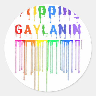 Druppelen Gaylanin Gay Melanine Grappige Gay Pride Ronde Sticker