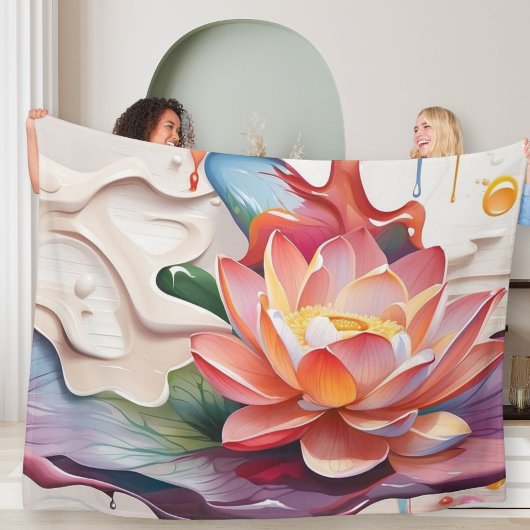 Druppelen Lotus Art Fleece Deken