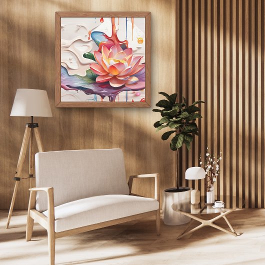 Druppelen Lotus Art Poster