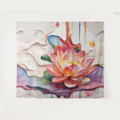 Druppelen Lotus Art Wandkleed (Voorkant (horizontaal))