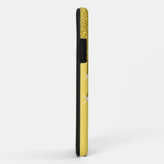 Druppelend Goud Effect & Sparkles Case-Mate iPhone Case (Achterkant/rechts)