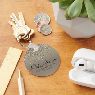 Druppelend Goud Glitter Champagne Smelt Shower Sleutelhanger