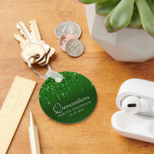 Druppelend Goud Glitter Champagne Smelt Shower Sleutelhanger
