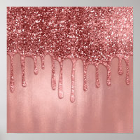 Druppelend in roze gouden glitters mooie roze drup