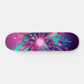 Druppelend Neon Paint patroon Skateboard (Horizontaal)