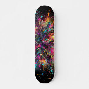 Druppelend Neon Verfpatroon Skateboard