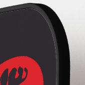 Druppelend Rood Hart Pickleball Paddle (Links Detail)