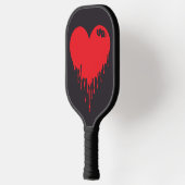 Druppelend Rood Hart Pickleball Paddle (Links)