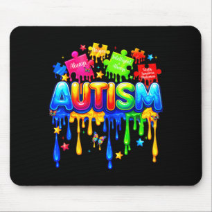 Druppelende druppel puzzel autistische autisme bew muismat