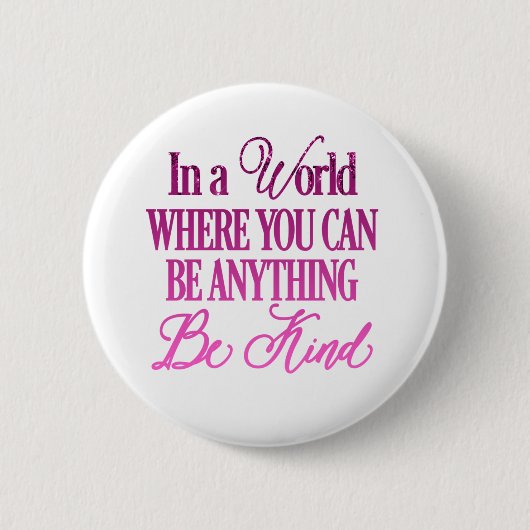 Druppelende Glitter Inspirerende Citat Knop Ronde Button 5,7 Cm (Voorkant)